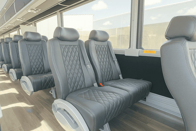interior of Salina Charter Bus charter bus