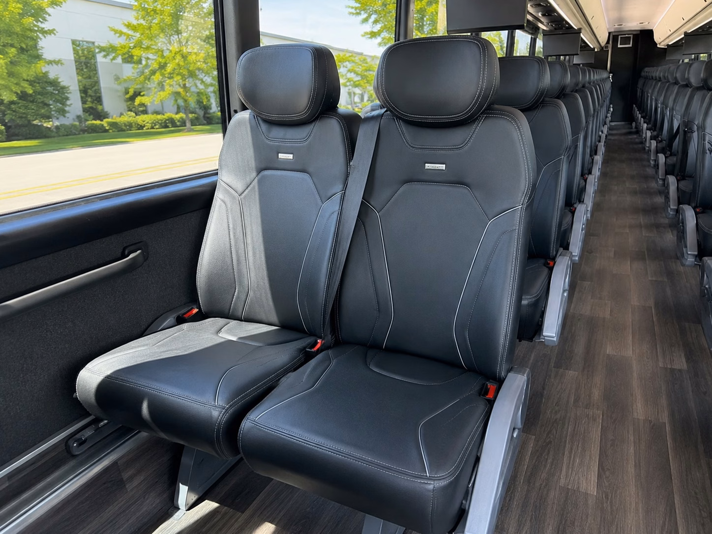 salina charter bus rental interior