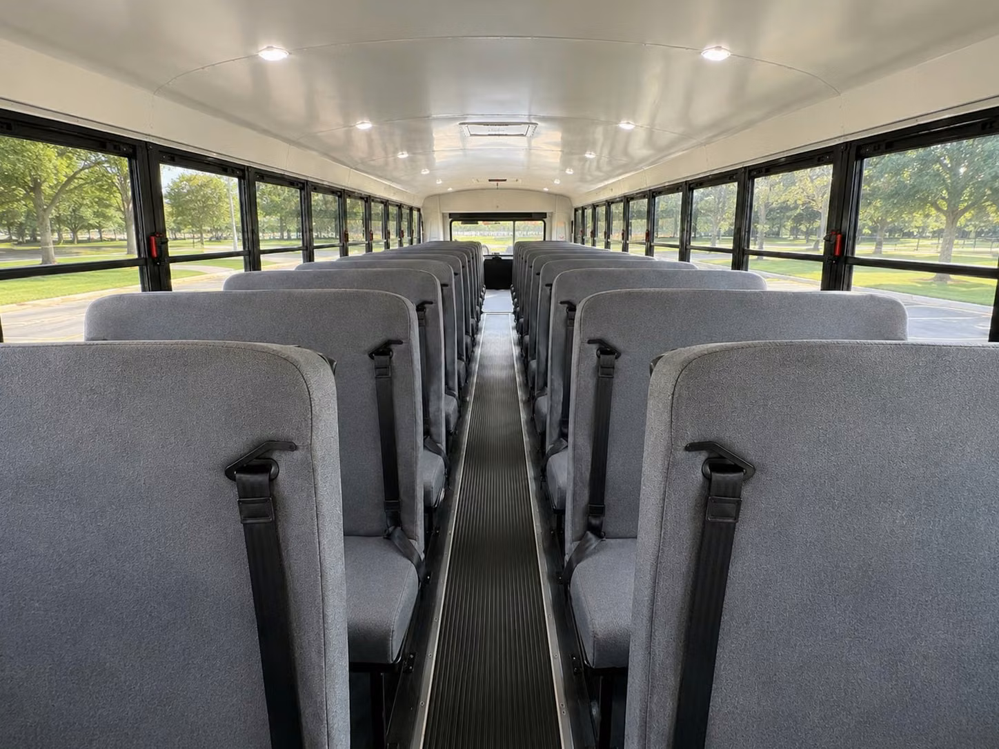 school bus inside